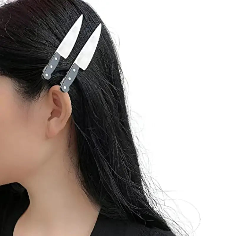 Punk Knife Hair Clips - 2pcs