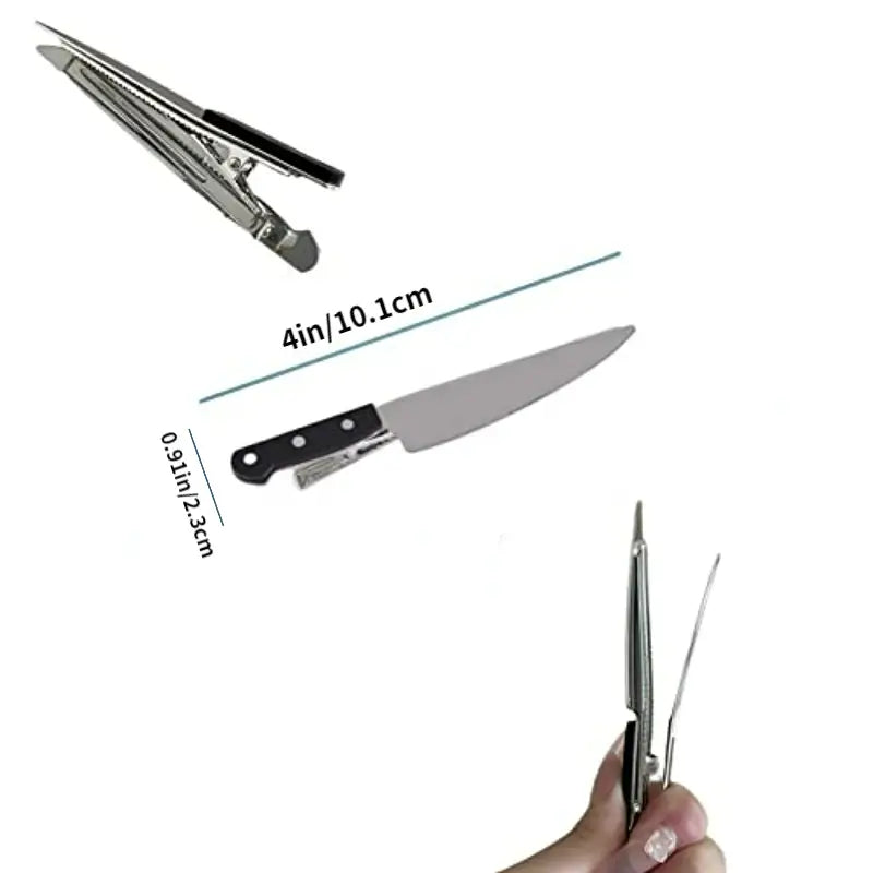 Punk Knife Hair Clips - 2pcs