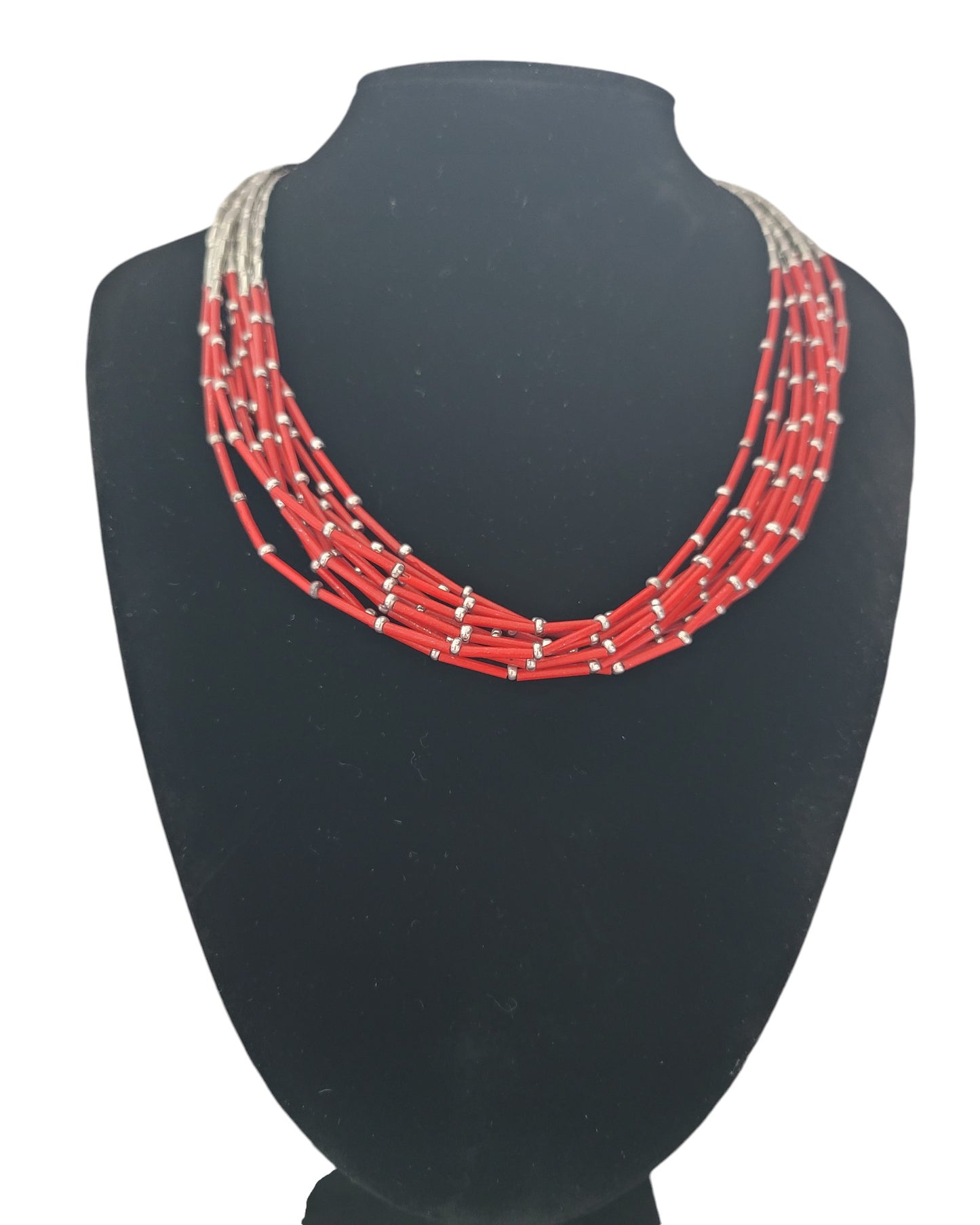 Layered Beaded Statement Necklace