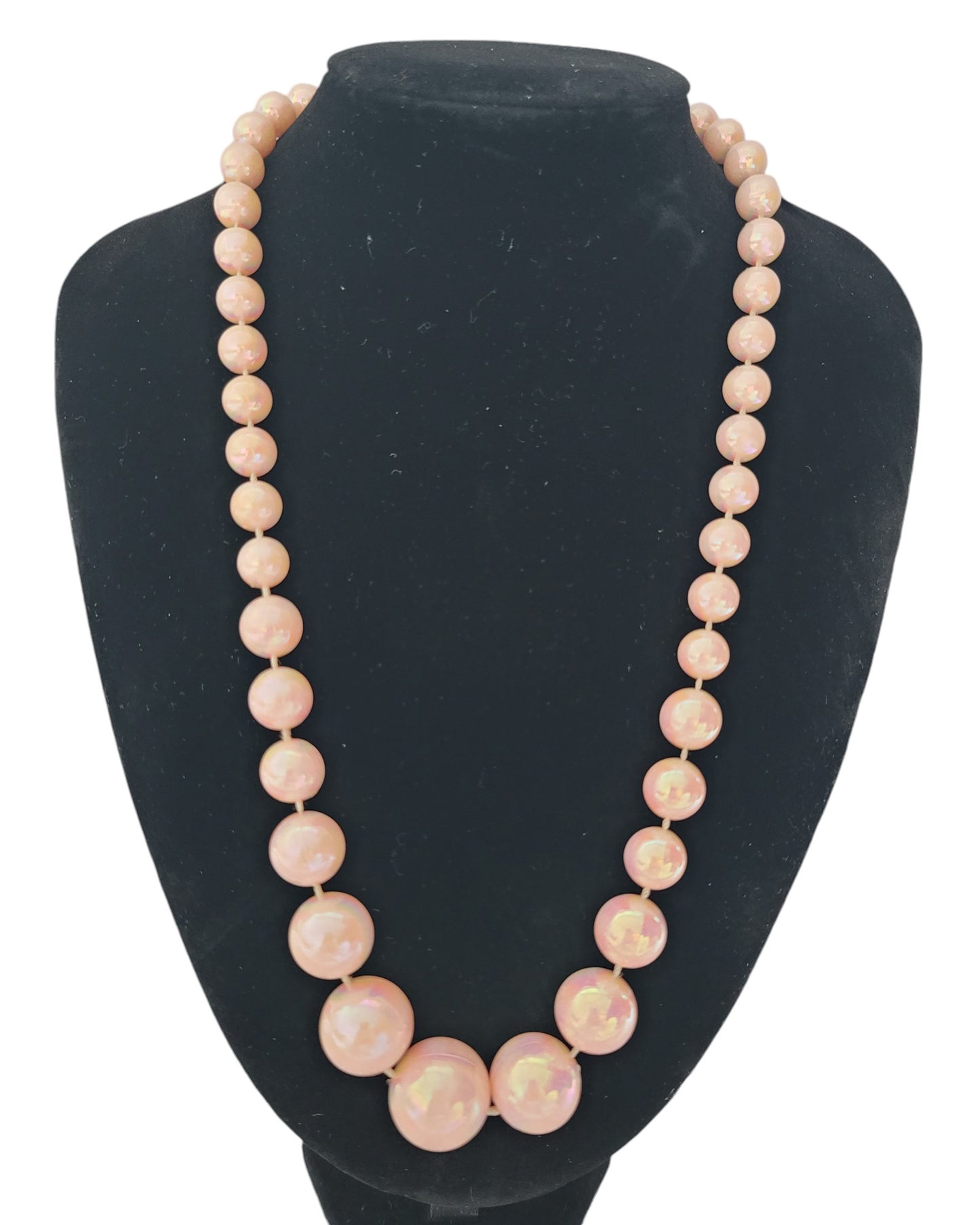 Long Necklace With Pink Coral