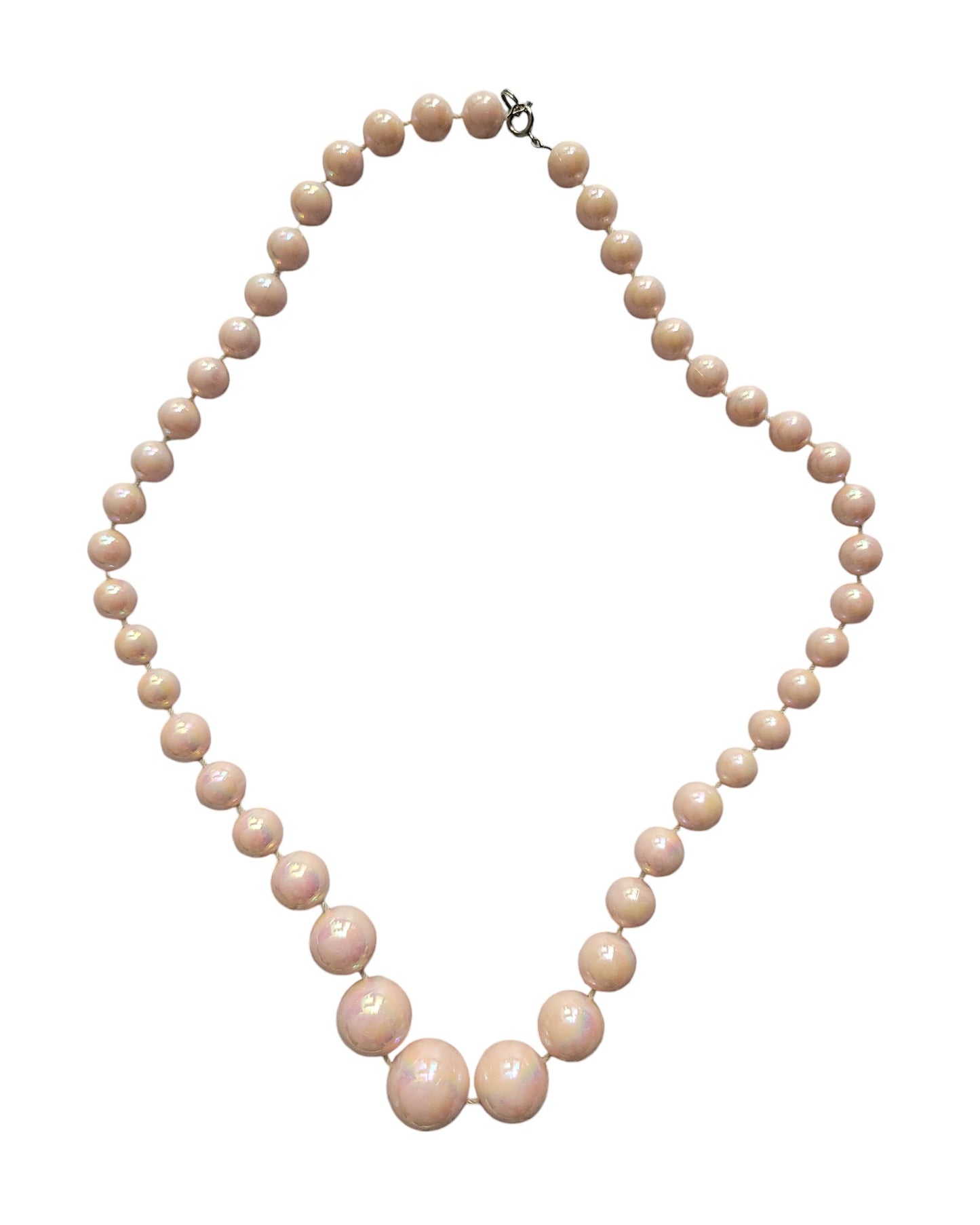 Long Necklace With Pink Coral