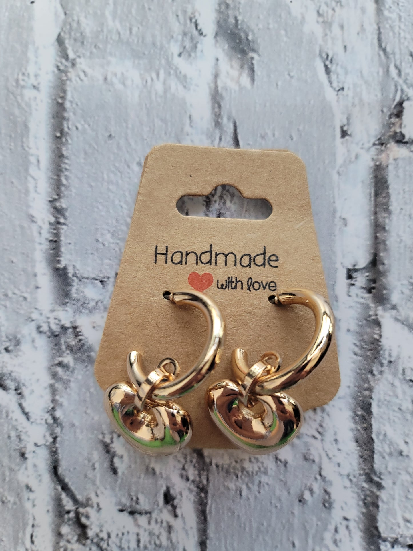 Gold Heart Earrings