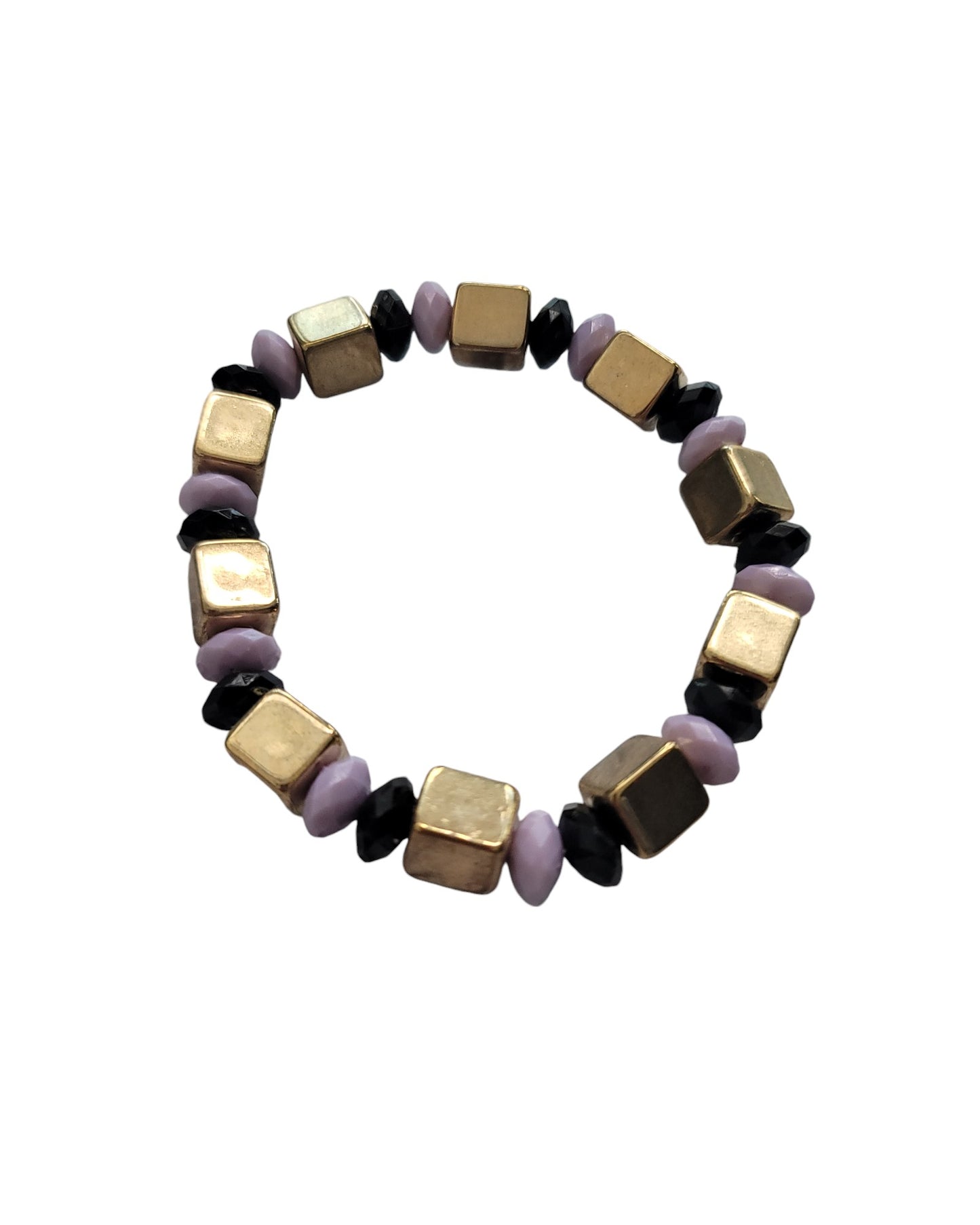 Geometric Beaded Stretch Bracelet