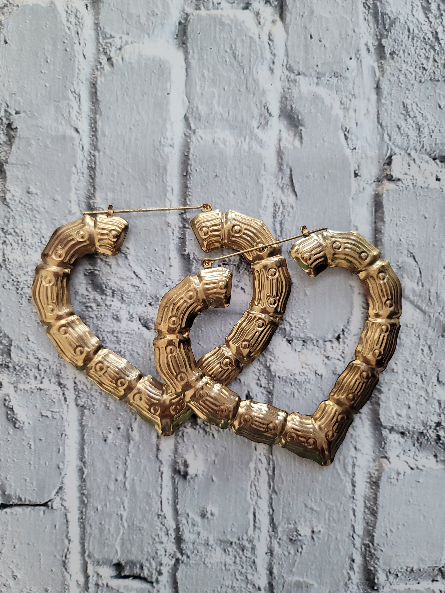 Large Gold Heart Earring