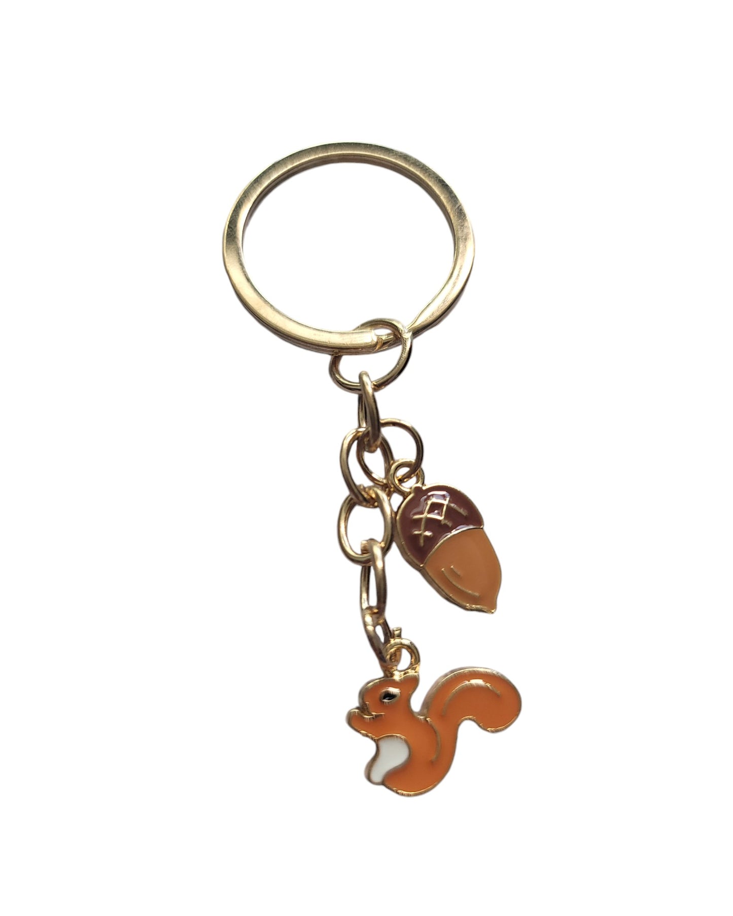 Squirrel Pine Cone Key Chain