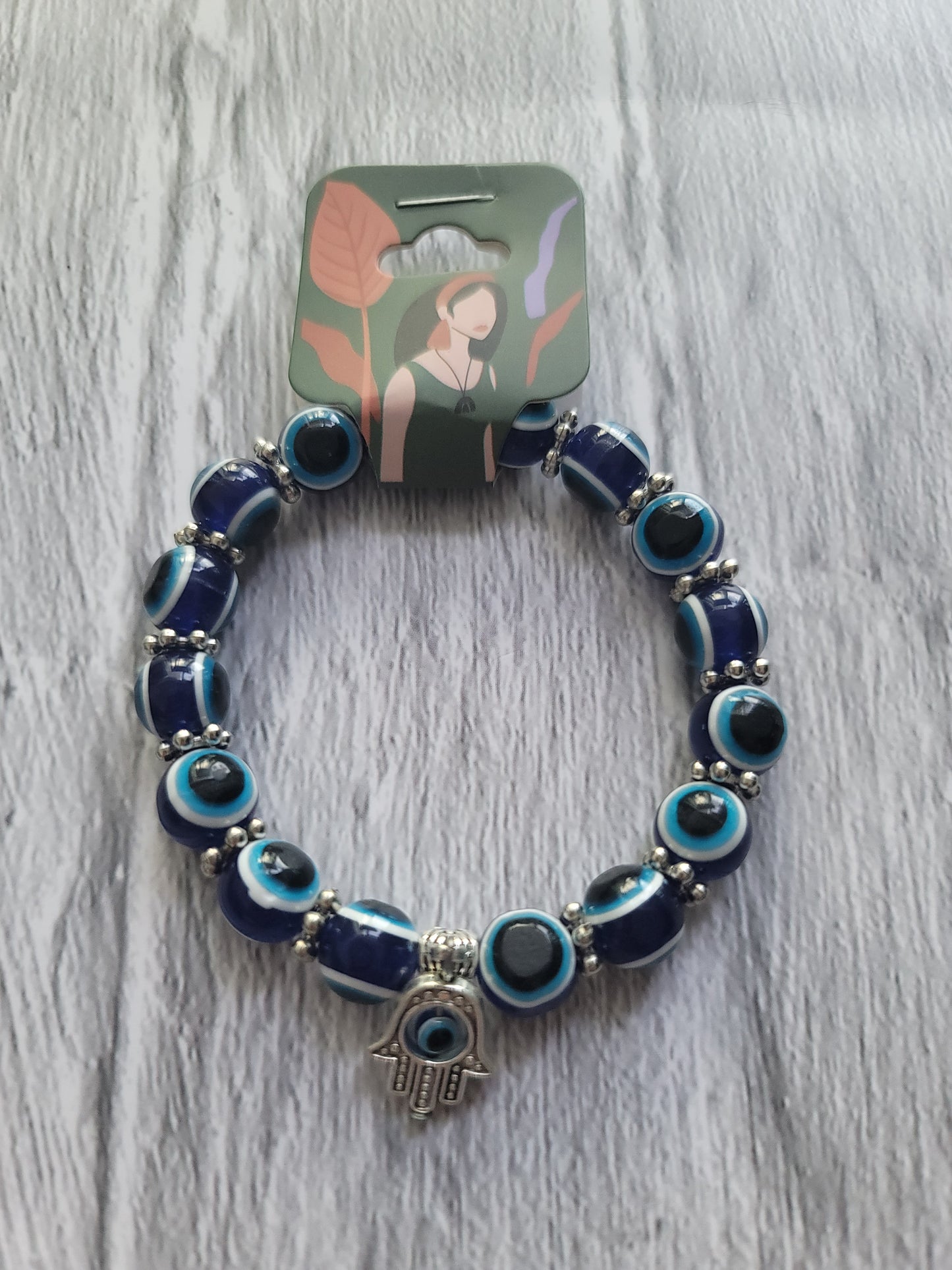 Evil Eye Blue Beaded Charm