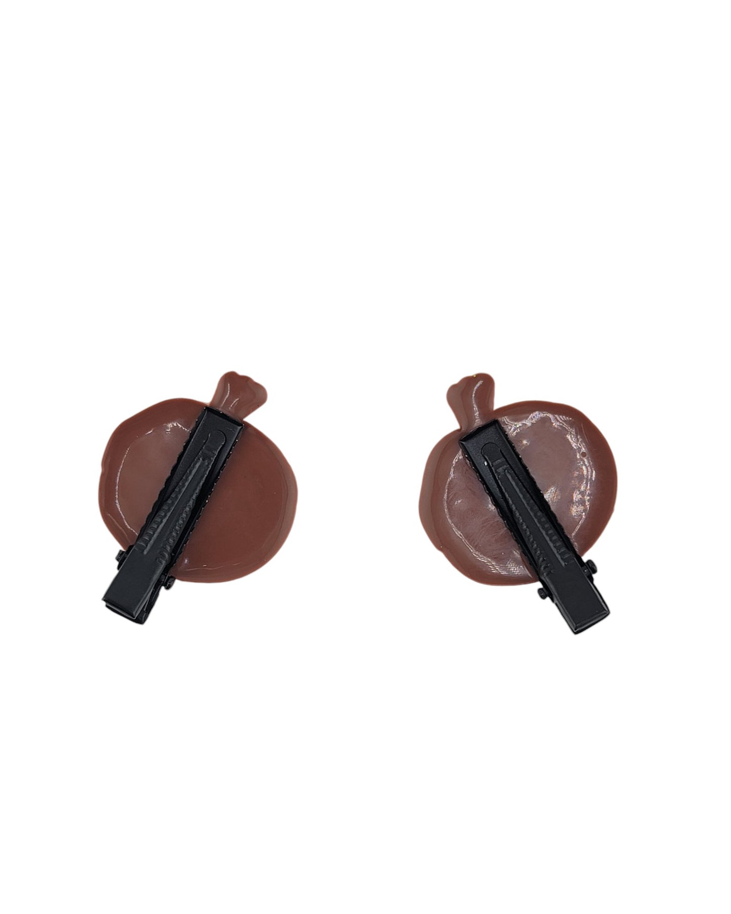 Halloween Pumpkin With Yellow Hair Clips - 2pcs