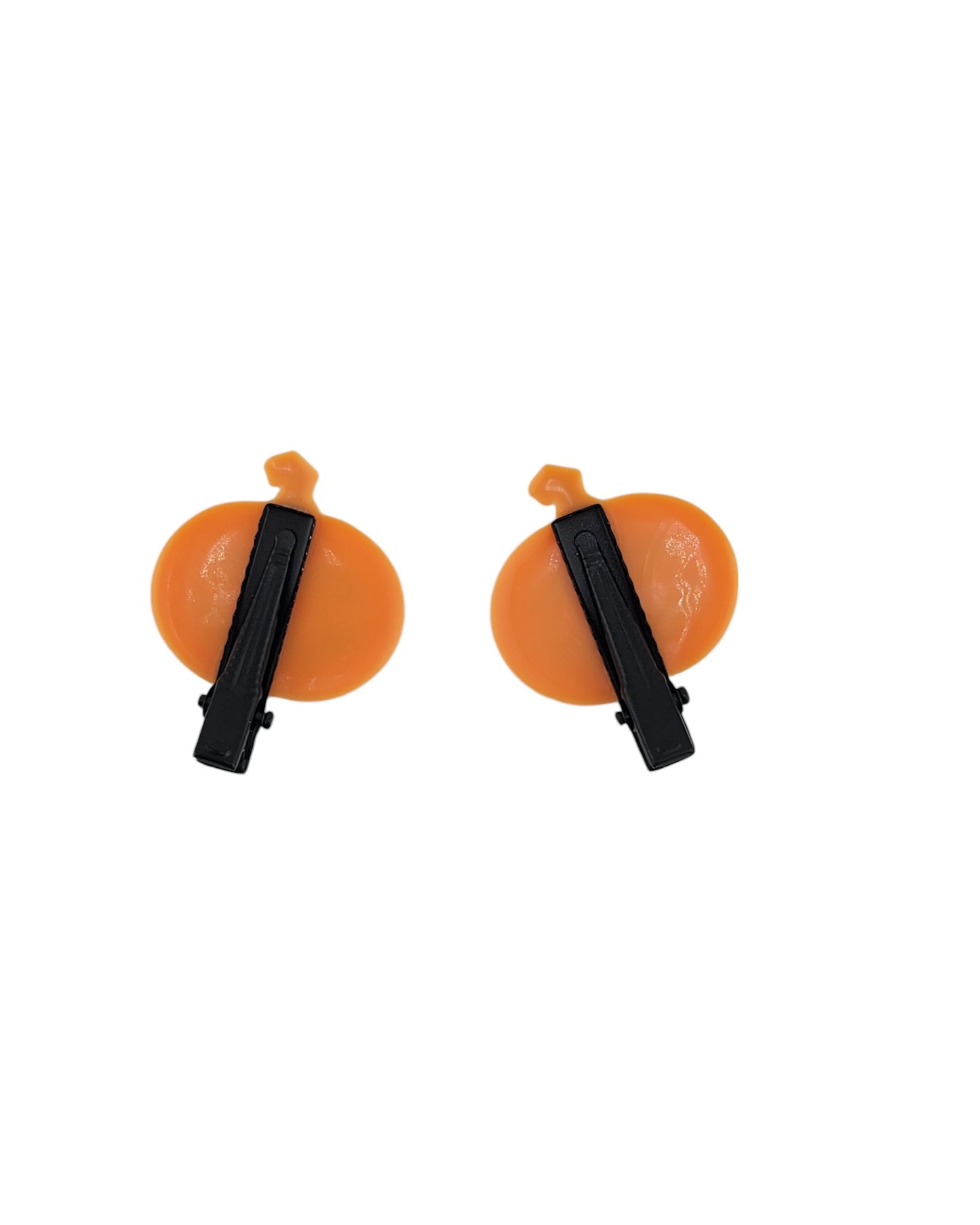 Halloween Pumpkin With Black Hair Clips - 2pcs