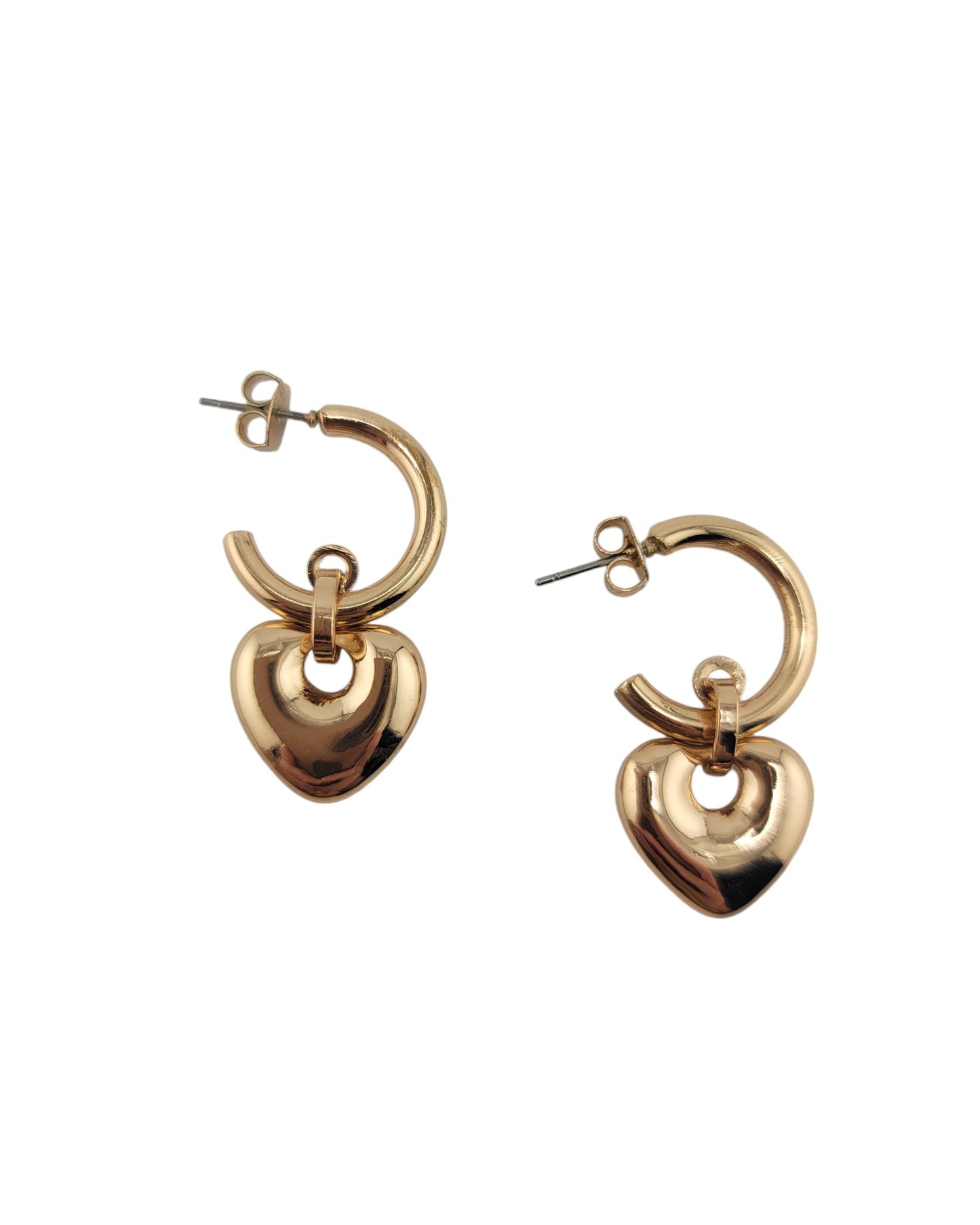 Gold Heart Earrings
