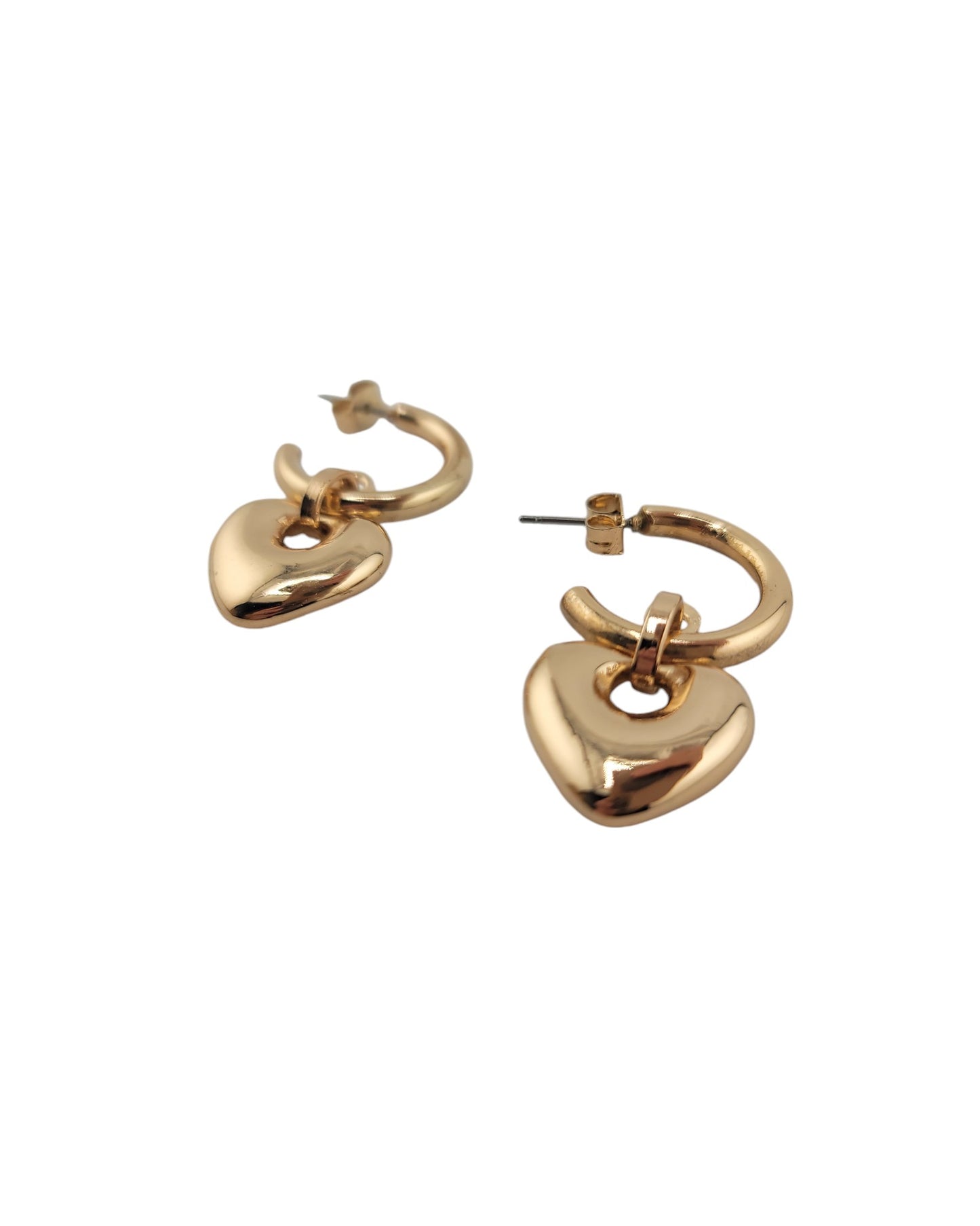 Gold Heart Earrings