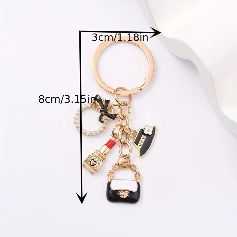 Mini Bag Lipstick Key Chain