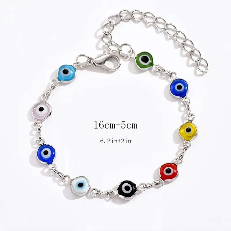 Glass Evil Eyes Bracelet
