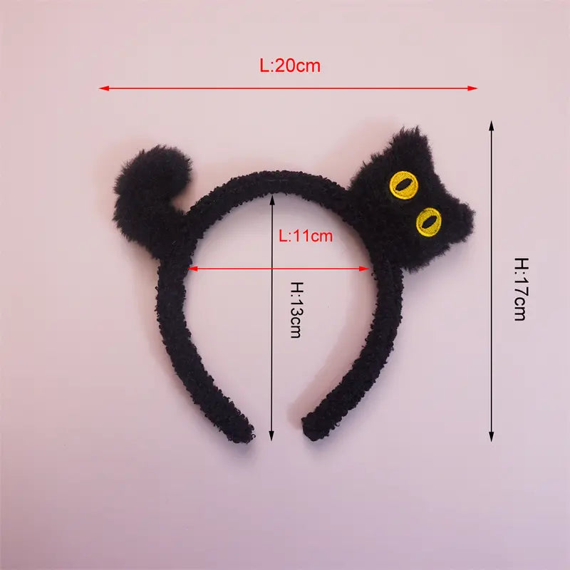 Girls Black Little Cat Head Band