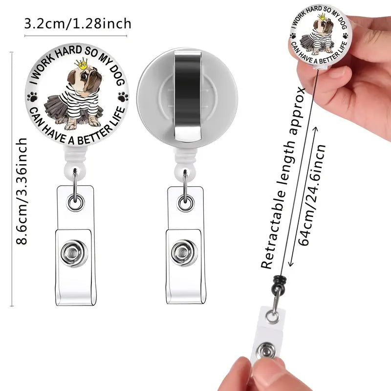 Cute Puppy Badge Holder (1 Pc)