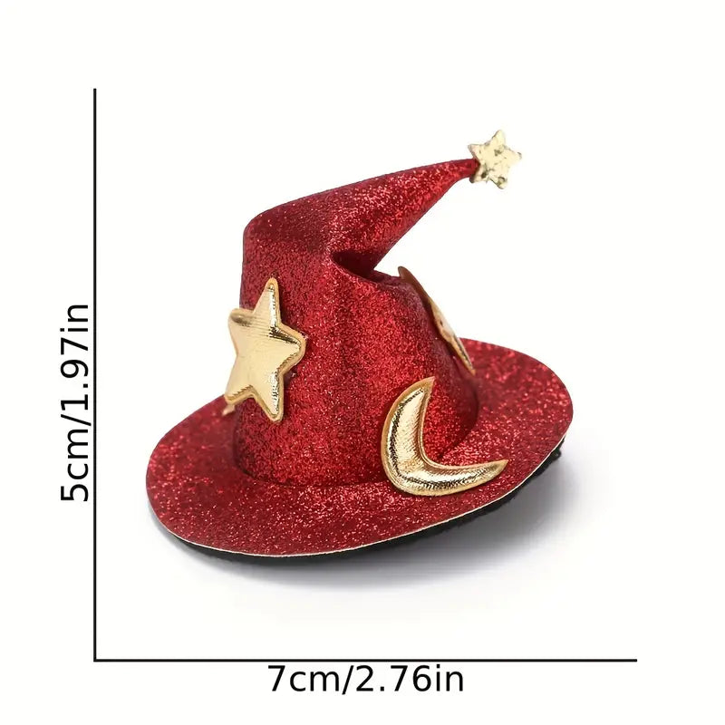 Halloween Wizard Hat Barrette Hair Clip - 1pc