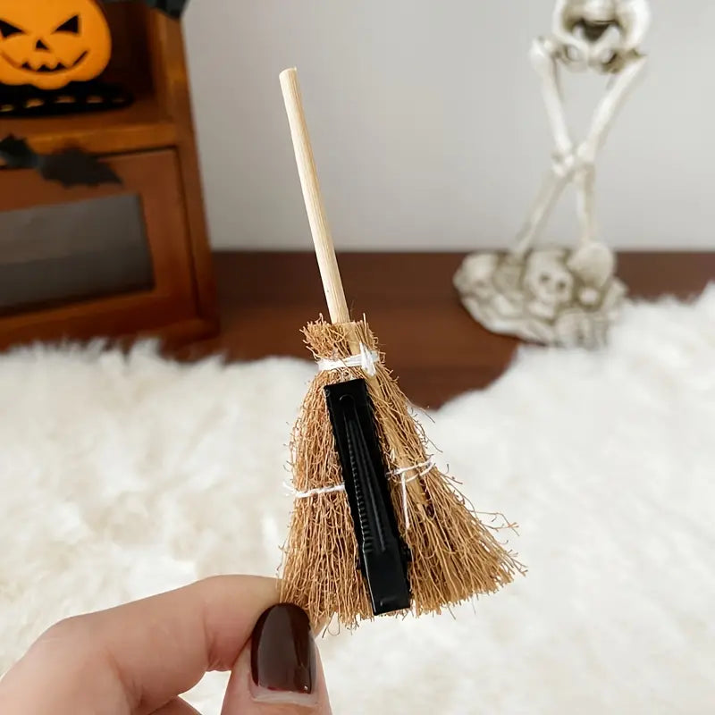 Halloween Witch Sweep Hair Clips - 2pcs