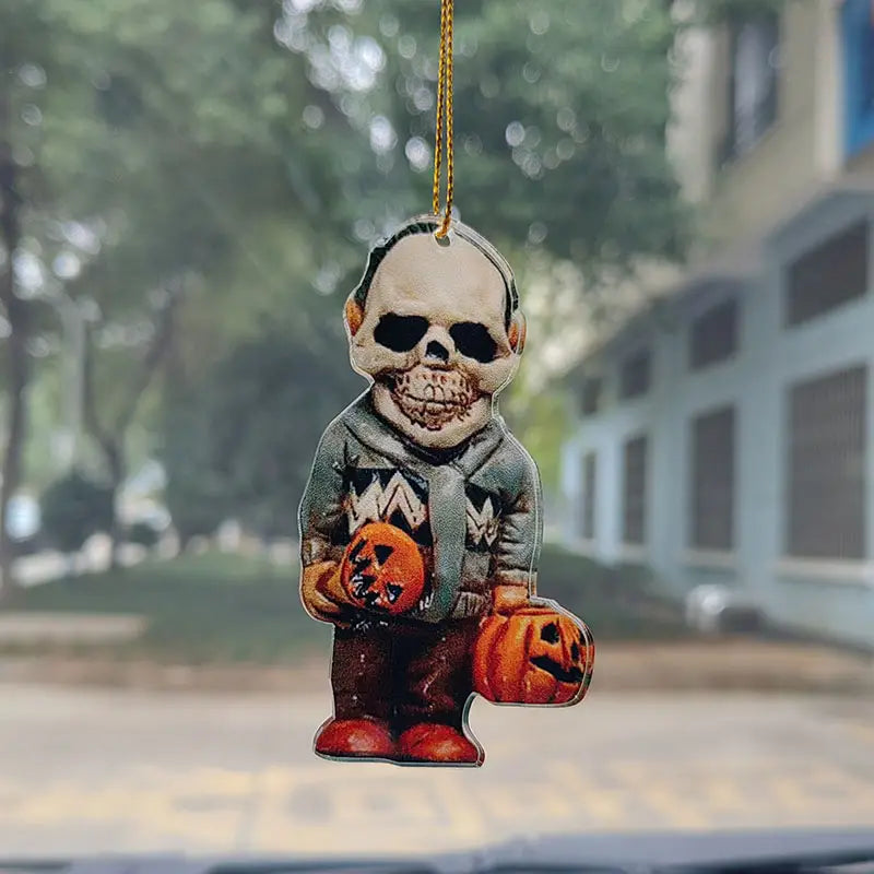 Spook Up Your Car with This 2D Halloween Mirror Decoration