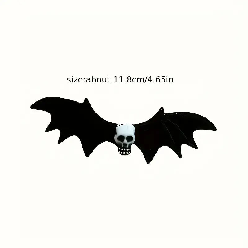 Punk Bat Skull Hair Clip - 2pcs