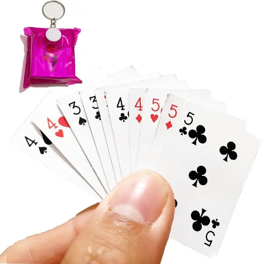 Cute Mini Poker Playing Cards Key Chain