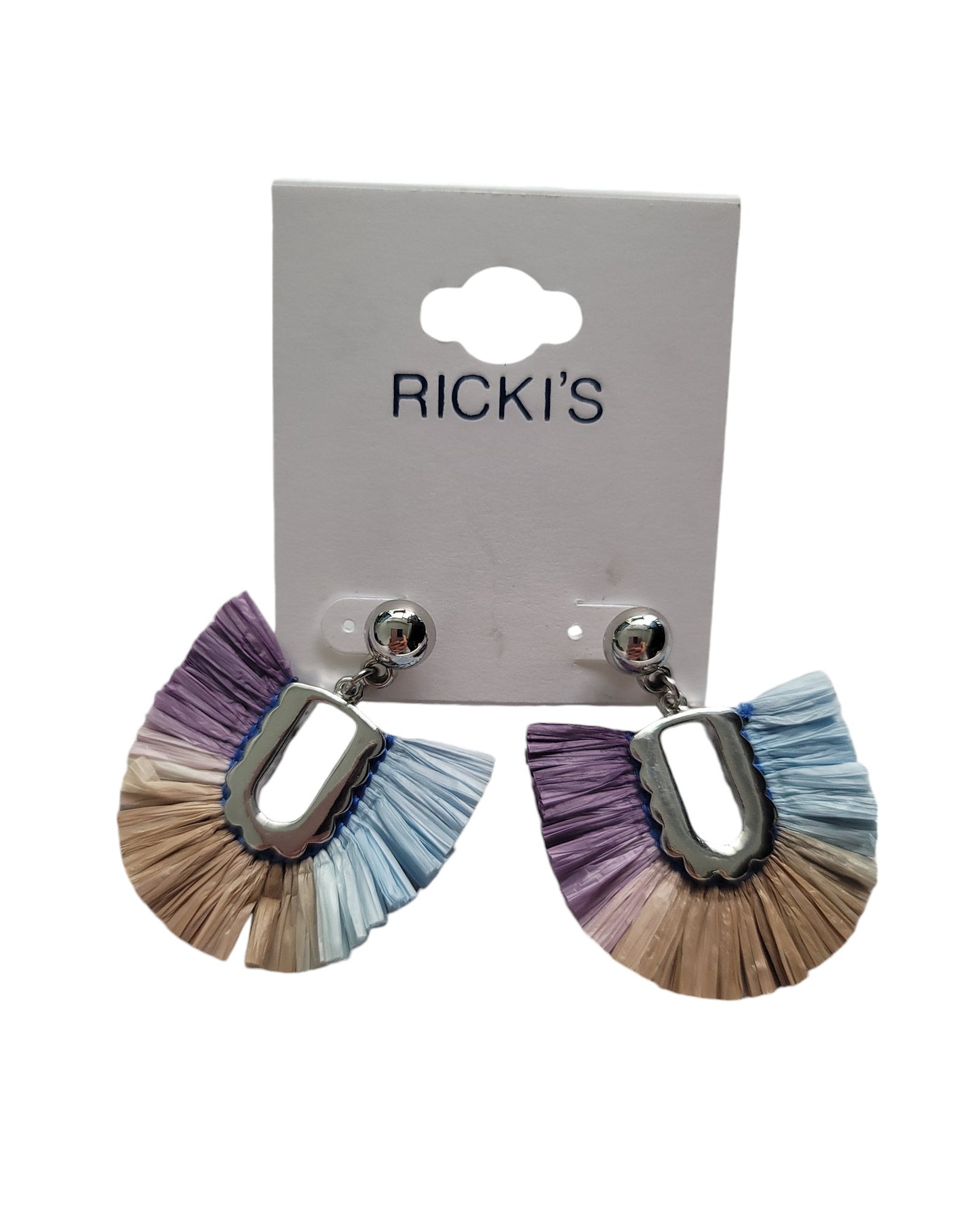 Drop Down Raffia Statement Earrings