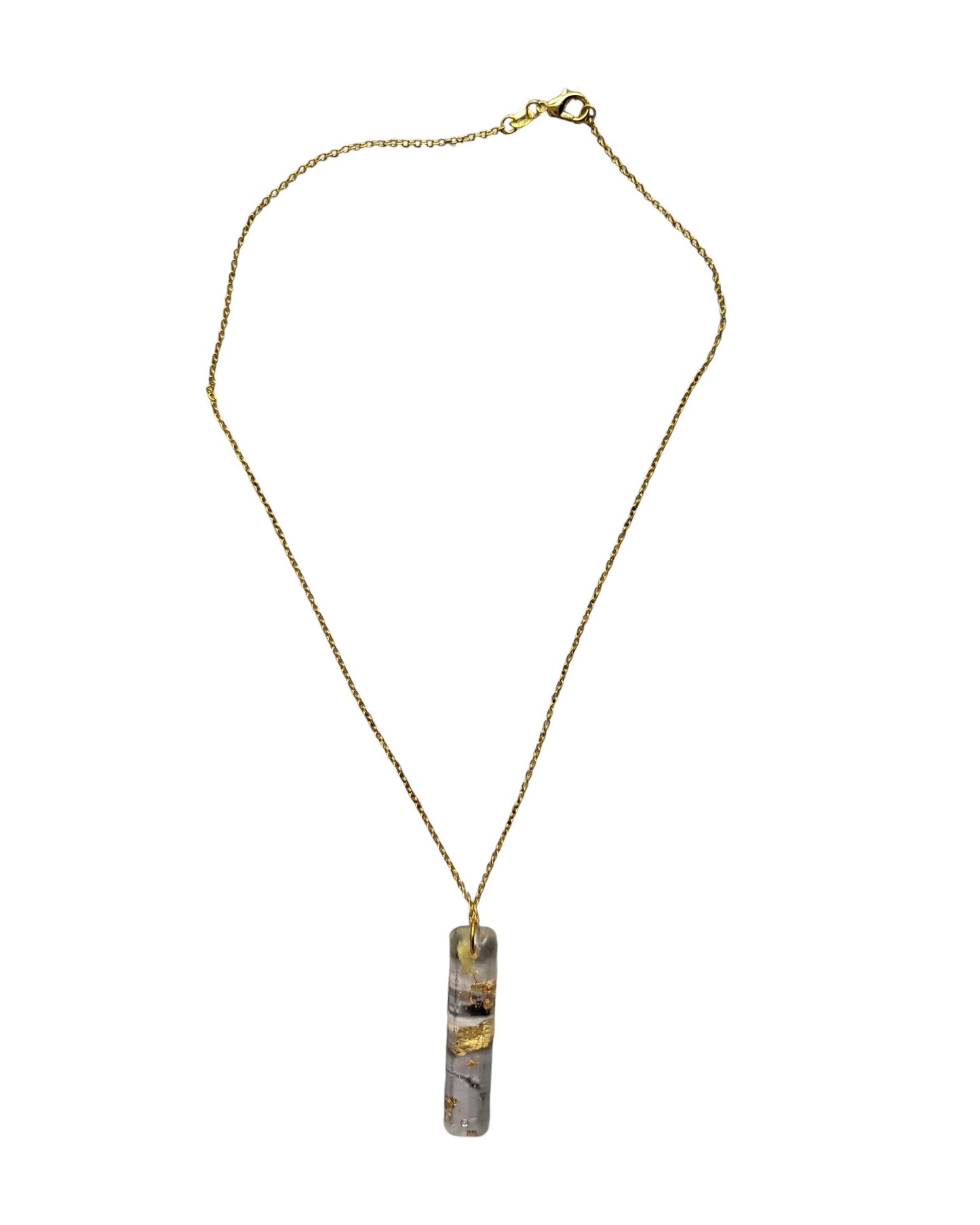Gold Glitter With Gold Chain Necklace