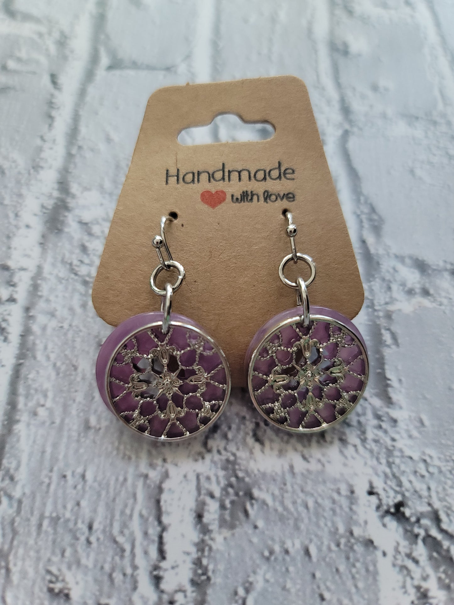 Double Disk Drop Earrings