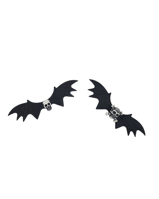 Punk Bat Skull Hair Clip - 2pcs