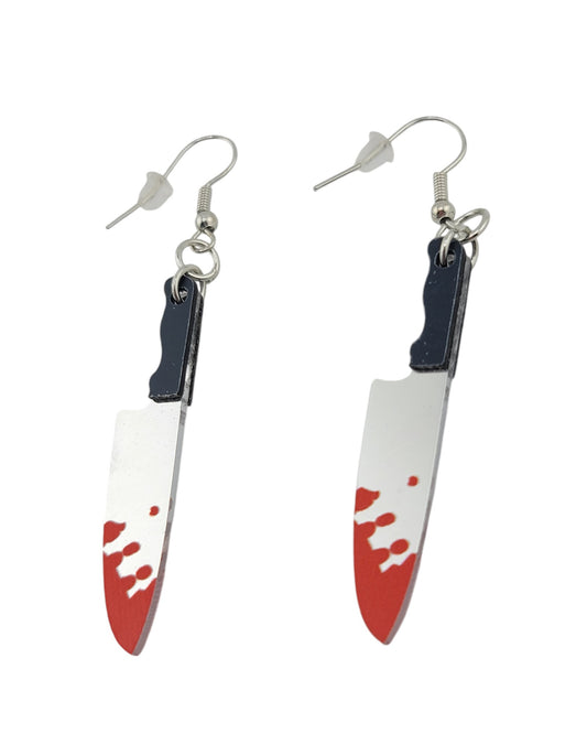 Halloween Bloody Knife Earrings