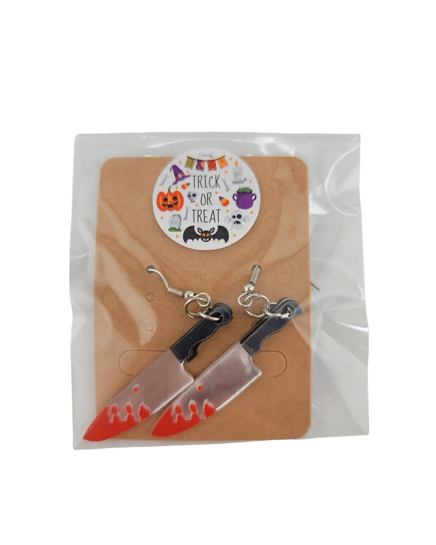Halloween Bloody Knife Earrings