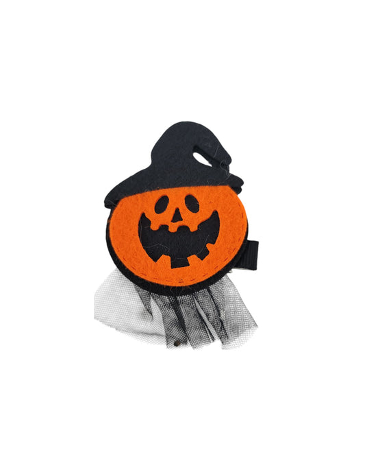 Mesh Pumpkin Hair Clip - 1pc