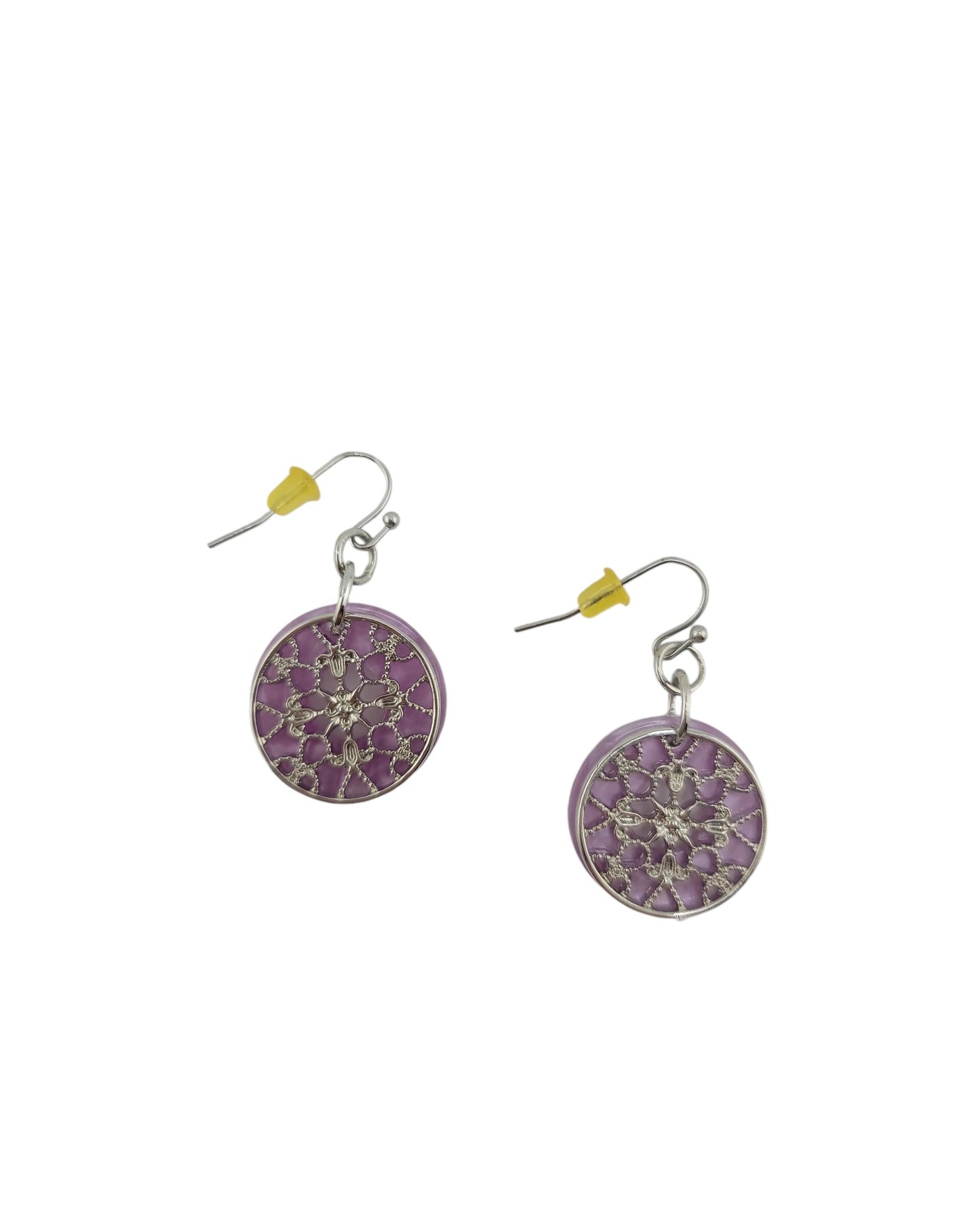 Double Disk Drop Earrings