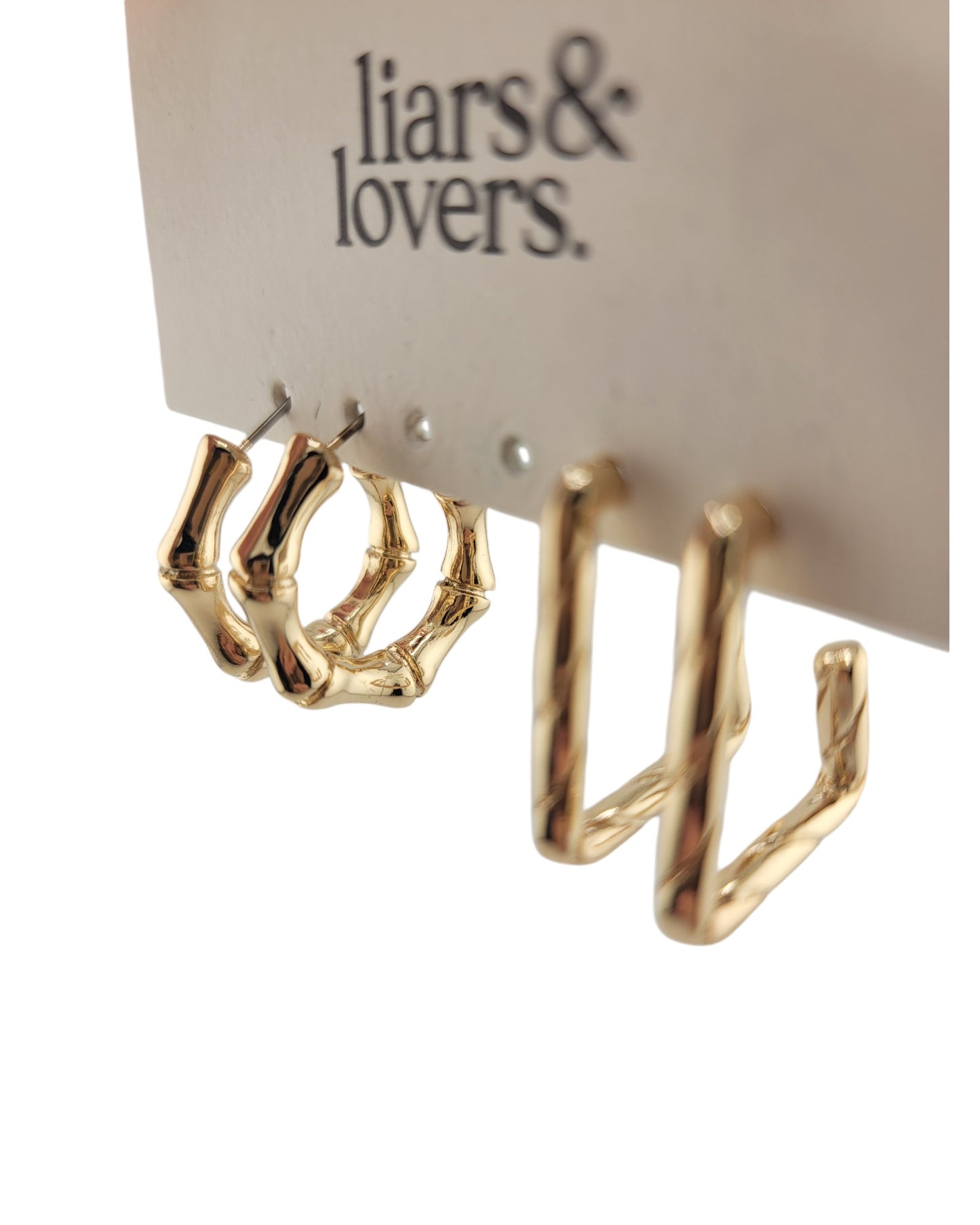Goldtone Earrings (2 Pairs)