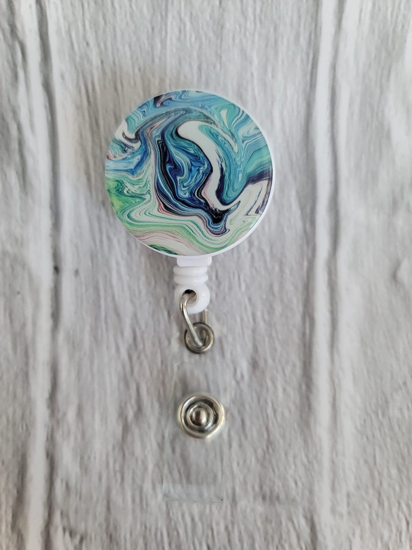 Marbling Printed Badge Holder (1 Pc)
