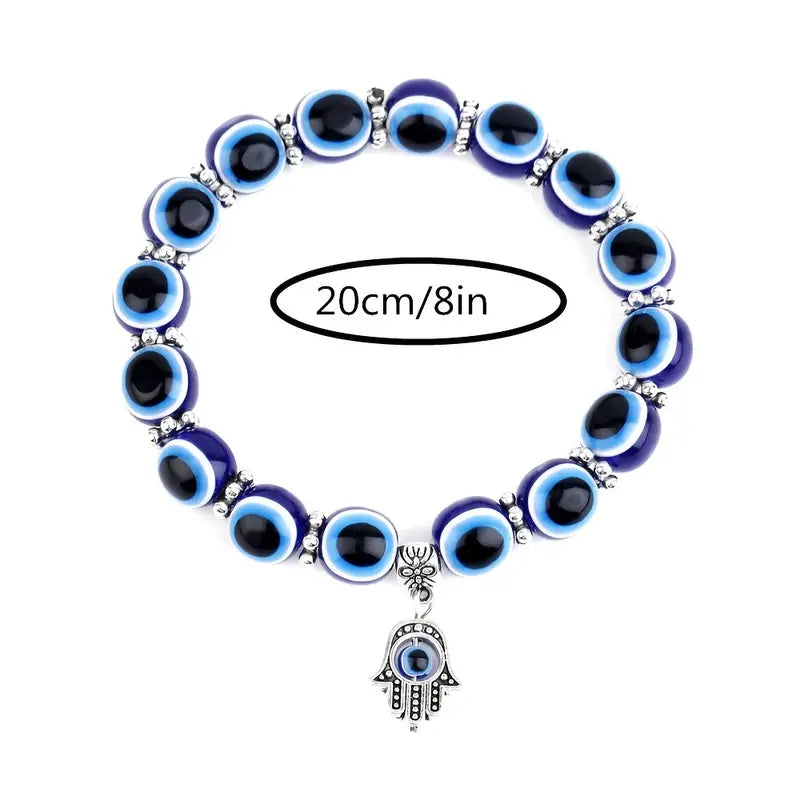 Evil Eye Blue Beaded Charm