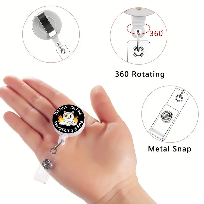 Health Workers Cute Retractable Badge Holders (1 Pc)