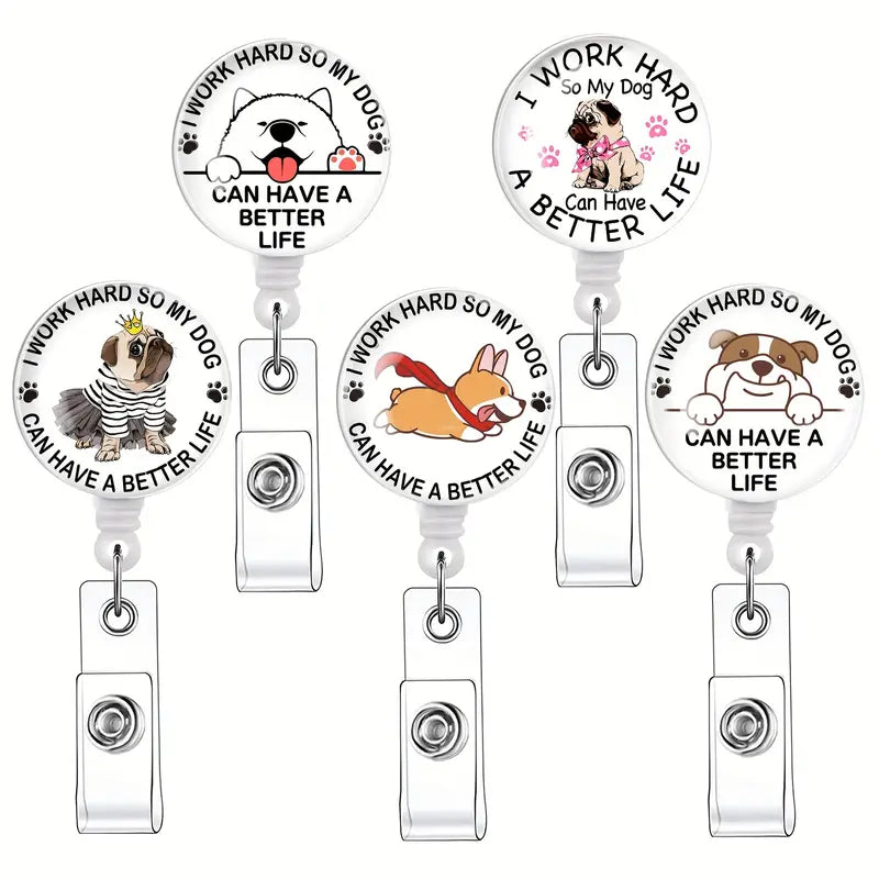 Cute Puppy Badge Holder (1 Pc)