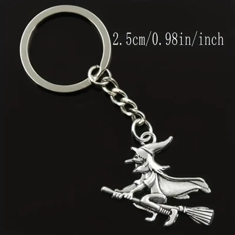 Witch On Broomstick Key Chain