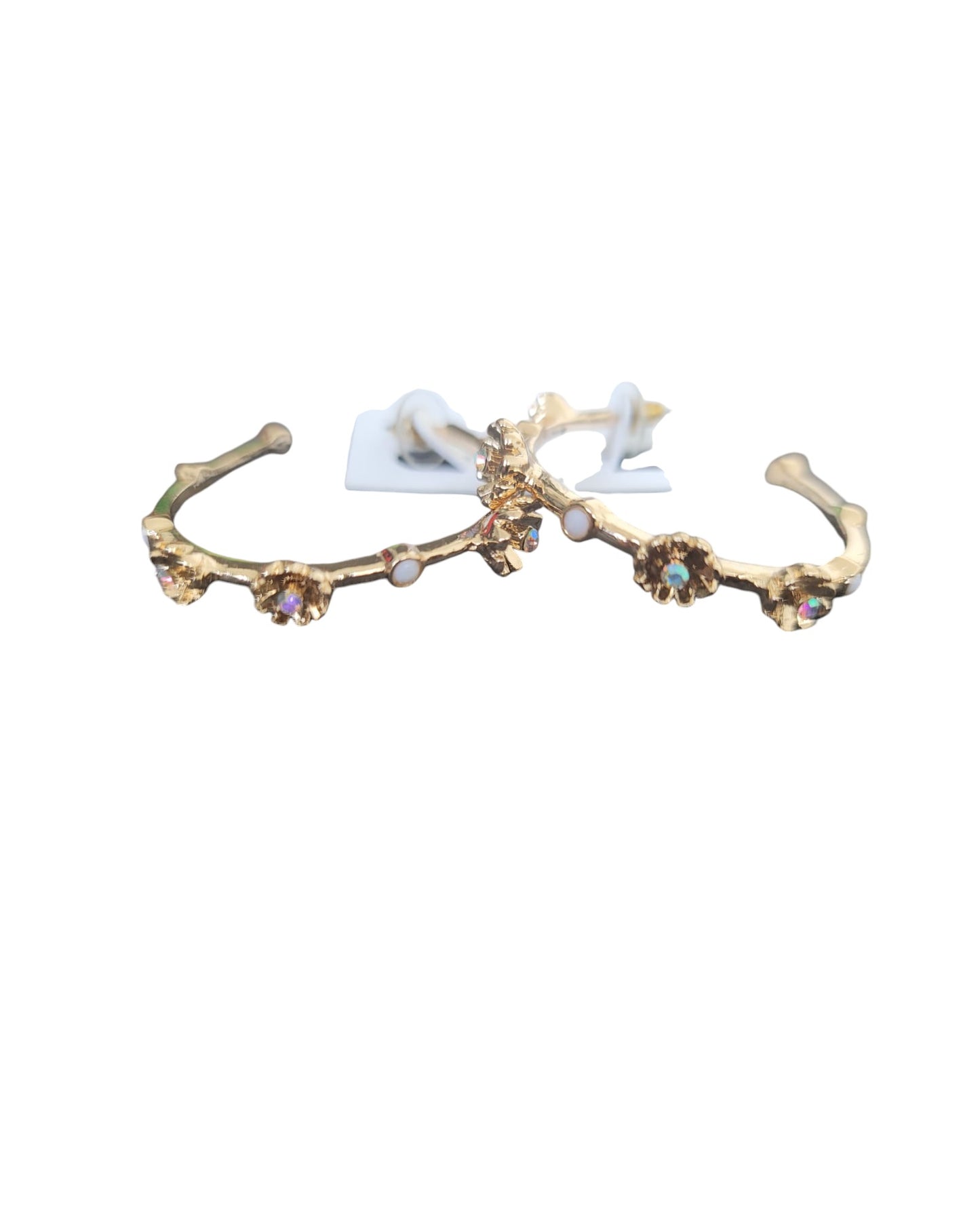 Flower Hoop Circle Earrings
