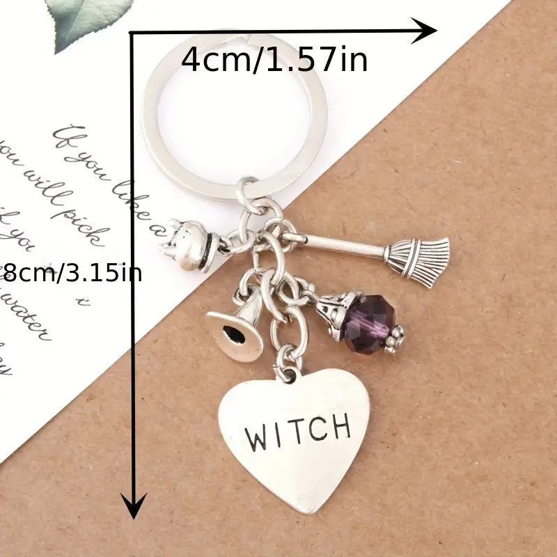 Witch's Wizard Broomstick Key Chain