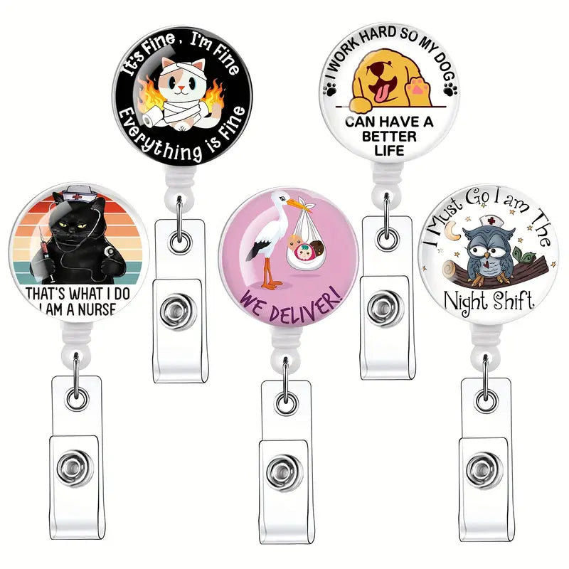 Health Workers Cute Retractable Badge Holders (1 Pc)