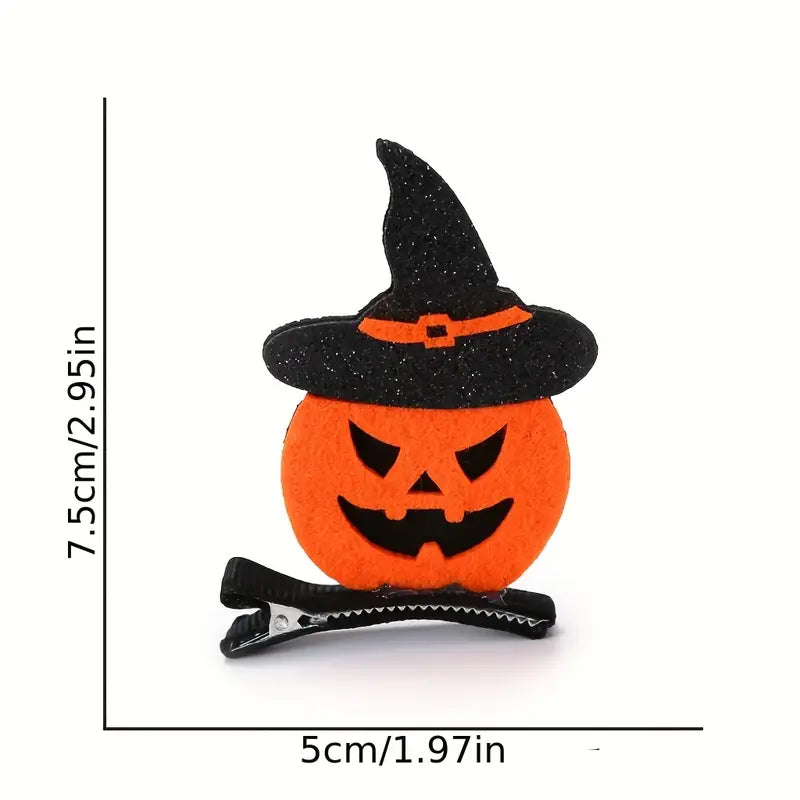Hat Pumpkin Barrette Hair Clip - 1pc